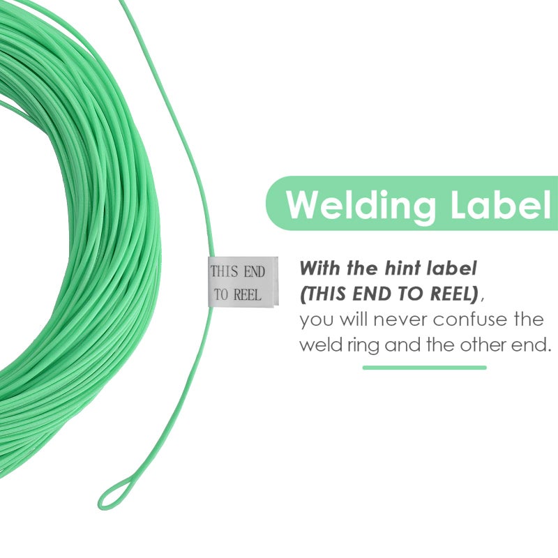 SF WF8F 100FT Fly Fishing Line Weight Forward Floating Fly Line for Fly Fishing Double Welded Loops Mint Green - Image 4